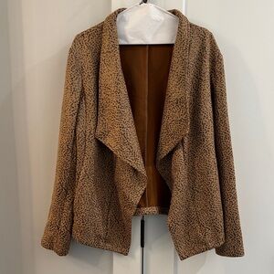 HYFVE Brown Leopard Print Teddy Jacket